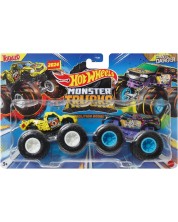 Buggy set Hot Wheels Monster Trucks - Totaled & Crate Danger, 1:64 -1